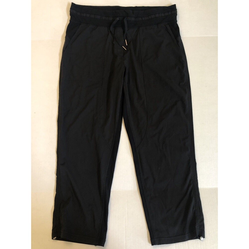 Lululemon Dance Studio Crop *25" Size 12 Black Ruched Cinch Hems - Picture 5 of 11